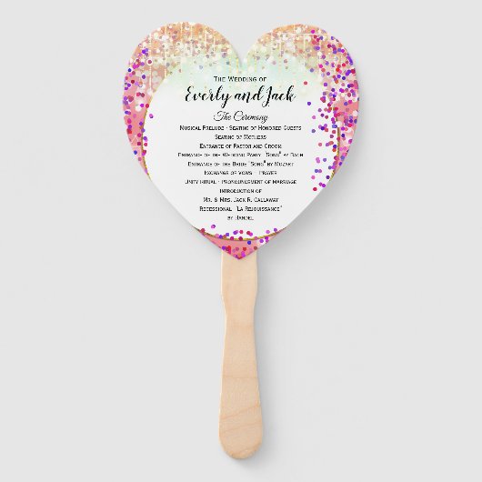 Boho Fairy Lights Mason Jar Roze Paarse Goud Handwaaier (Voorkant)