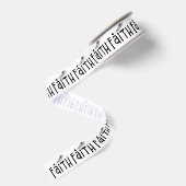 Boho Faith Zwart en Wit Grosgrain Lint (Achterkant)