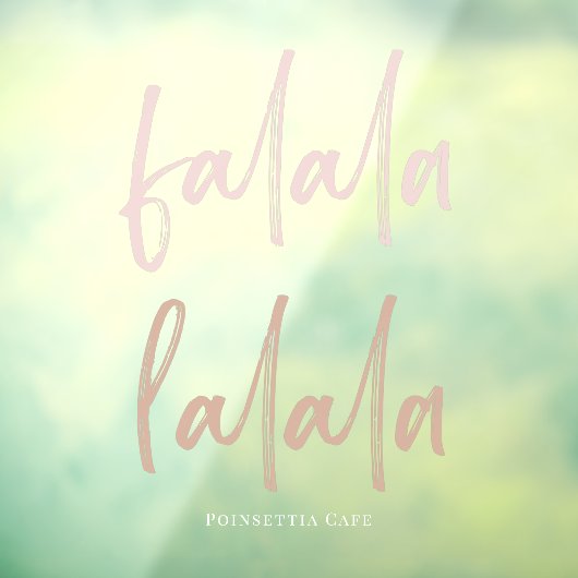 Boho Falala Script Roze & Bruin Raamsticker (Vel 3)