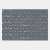 Boho Falalala Gray en Roze papierbladen Inpakpapier Vel (Voorkant)