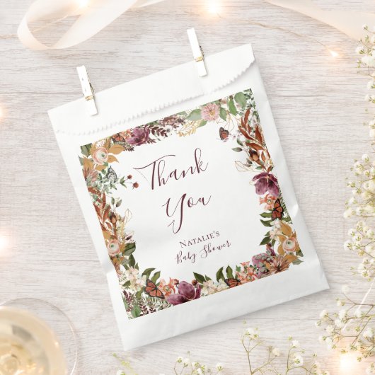 Boho Fall Baby shower Favoriser les sacs (Coupé)