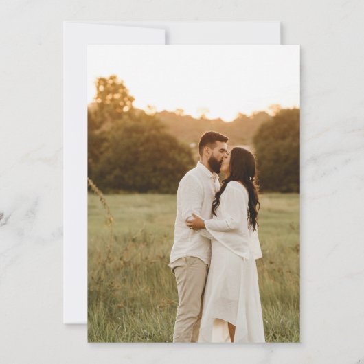 Boho Fall Botanical Mariage Photo Invitation (Dos)