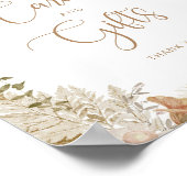 Boho fall Cartes florales citrouilles et affiche d (Coin)