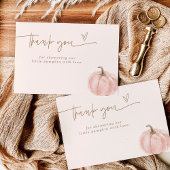 Boho Fall Citrouille Carte de remerciements, Baby 