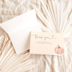 Boho Fall Citrouille Carte de remerciements, Baby 