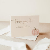 Boho Fall Citrouille Carte de remerciements, Baby 