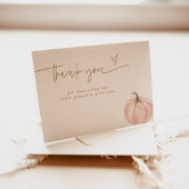 Boho Fall Citrouille Carte de remerciements, Baby 