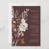 Boho Fall Fleur sauvage All-In-One Faire-part de m (Dos)