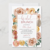 Boho Fall Floral Bridal Brunch Invitation (Devant)