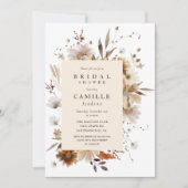 Boho Fall Floral Bridal Showeuse Invitation (Devant)