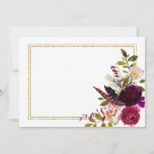 Boho Fall Floral Or Merci moderne (Dos)