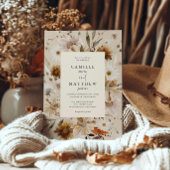 Boho Fall Floral Photo Faire-part de mariage