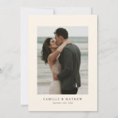 Boho Fall Floral Photo Faire-part de mariage (Dos)