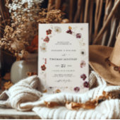 Boho Fall Florals Wedding Arch Kaart