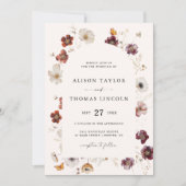 Boho Fall Florals Wedding Arch Kaart (Voorkant)