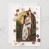 Boho Fall Florals Wedding Arch Photo Kaart (Achterkant)