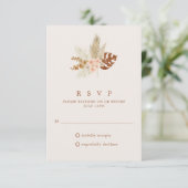 Boho Fall Flowers Mariage rustique RSVP (Debout devant)