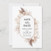 Boho Fall Flowers Wedding Enregistrer La Carte Dat (Devant)