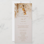 Boho Fall Flowers Wedding Programme (Devant)