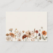 Boho Fall Ghost Baby Shower Diaper Raffle Informatiekaartje (Achterkant)