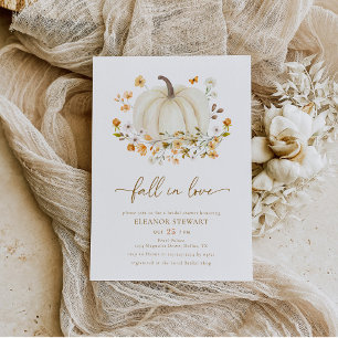 Boho Fall In Love Wilde Bloem Pompoen Bruidsmeisje Kaart