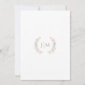 Boho Fall Meadow Floral Wreath Wedding Kaart (Achterkant)