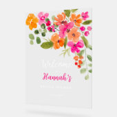 Boho fall orange floral aquarelle bienvenue nuptia (Angle)