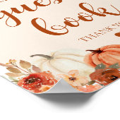 Boho Fall Pumpkin Please Onderteken Ons Gastenboek Poster (Hoek)