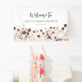 Boho Fall Pumpkin Wildflower Baby Shower Spandoek (Insitu)