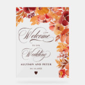 Boho Fall rustique peint à fleurs mariage bienvenu (Recto)