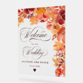 Boho Fall rustique peint à fleurs mariage bienvenu (Angle)