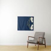 Boho Fall Wedding Backdrop Navy Gold Photo Booth Wandkleed (In Situ (horizontaal))