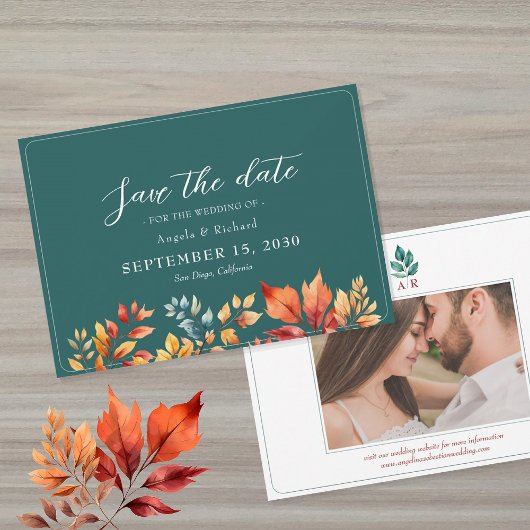 Boho Fall Wedding Save the Date Kaart