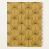 Boho Fan Palm Leaf Botanical Line Art Familienaam Planner (Achterkant)