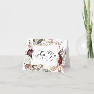 Boho Fantasy Waterverf Bloemen Bedankt