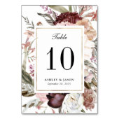 Boho Fantasy Waterverf Floral Wedding Kaart (Achterkant)