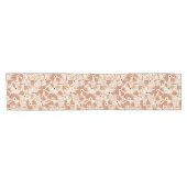 Boho Farmhouse Retro Daisy Pattern Terracotta Korte Tafelloper (Horizontaal)