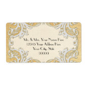 BOHO Faux Burlap in Lace gypsy moderne stijl Etiket (Voorkant)