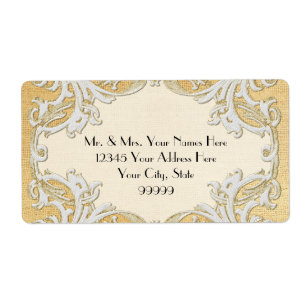 BOHO Faux Burlap in Lace gypsy moderne stijl Etiket