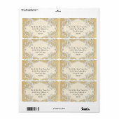 BOHO Faux Burlap in Lace gypsy moderne stijl Etiket (Full Sheet)