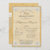 BOHO Faux Burlap in Lace gypsy moderne stijl Kaart (Voorkant / Achterkant)