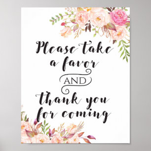 Boho Favors neem er een Teken Poster