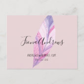 Boho Feather Business Postcard Briefkaart (Voorkant)