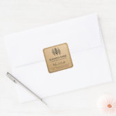 Boho Feather Design Kraft Paper Soy Candle Labels (Envelop)