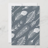 Boho Feather en Arrows Wedding Kaart (Achterkant)