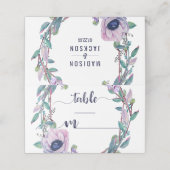 Boho Feather & Floral Tafelnummer Zitplaatsnaam (Buitenkant ongevouwen)