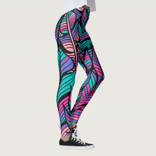 Boho Feather Leggings