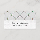 Boho Feather Pattern | Dot Pattern Visitekaartje (Voorkant)