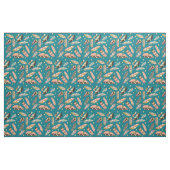Boho Feather Pattern on Blauwgroen Stof (Fat Quarter)