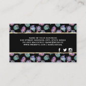 Boho Feather Pattern | Visitekaartje met goudvormi (Achterkant)